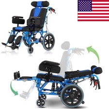 Pediatric Wheelchair Disabled Children Fully Lying Reclining Medical Wheelchair