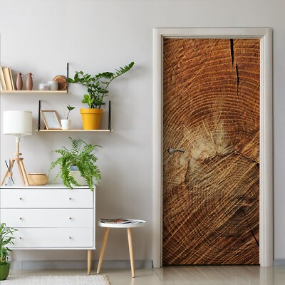 Türaufkleber Selbstklebend Türtapete Türposter Wandtattoo Holz Stamm