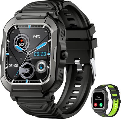 Smart Watch for Men with Calls Rugged Fitness HR/BP/SpO2 for Samsung Galaxy