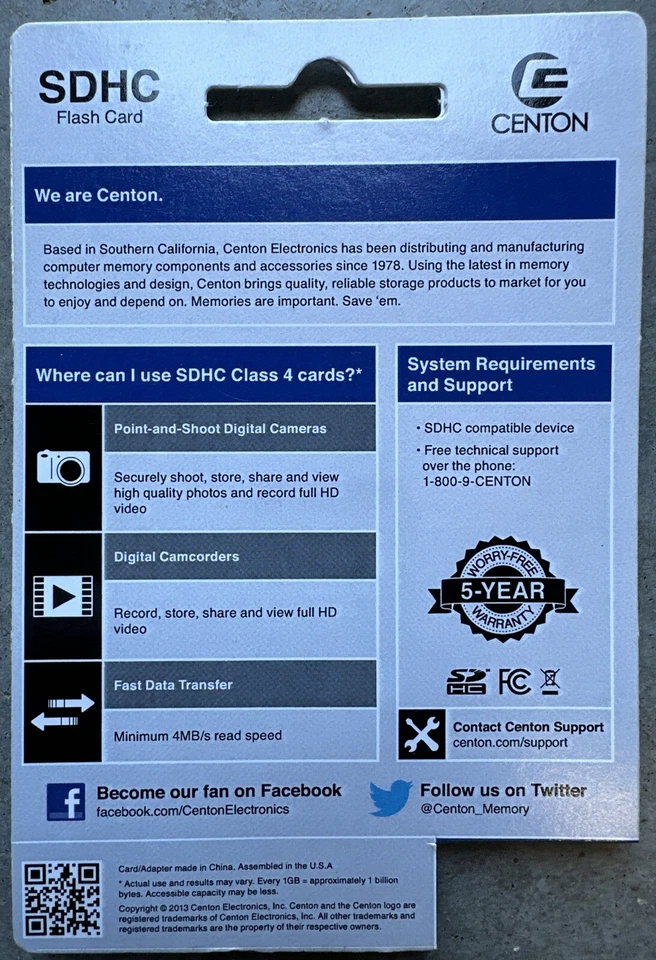 2 Packs Centon SDHC Flash Card 8 GB - Image 2 of 2