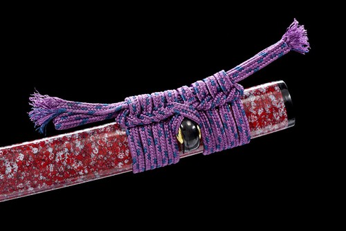 Funtional Sharp Purple Japanese Katana Sword 1095 Steel Full Tang Real Rayskin - Picture 10 of 14