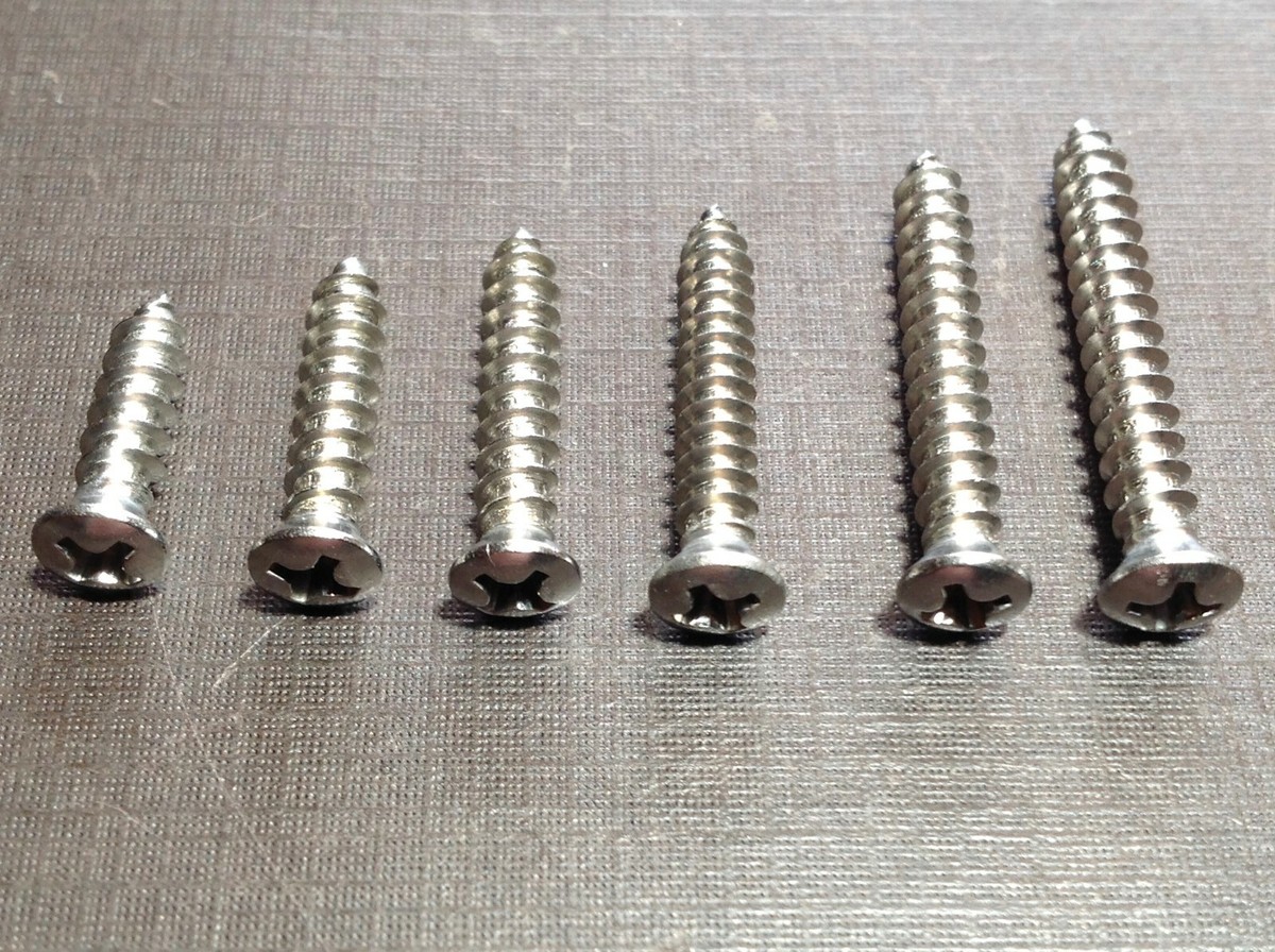 150 pcs Ford #8 w/#6 oval head stainless trim screws assortment 5/8 to