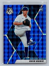 2021 Panini Mosaic #225 Kris Bubic Blue Mosiac Prizm RC /99