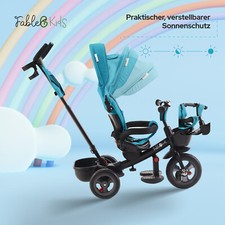 FableKids® Dreirad 5in1 Kinderdreirad Kinder Lenkstange Fahrrad Baby Kinderwagen