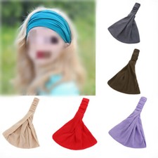 M&auml;dchen Elastisches Stirnband Breites Haarband Kopfwickel Turban Sport Bandanas