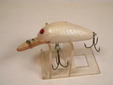 Vintage Norman Scooper White rattle crankbait lure