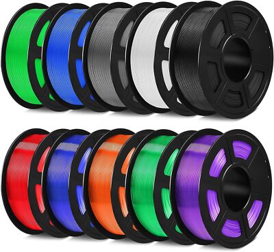 5KG 10KG 20KG FDM 3D Printer Filament PLA 1.75mm Consumables Bundles 1KG Roll US