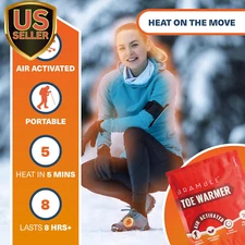 80 Adhesive Toe Warmers for Feet (40 Pairs) | Long-Lasting Foot Warmers with ...