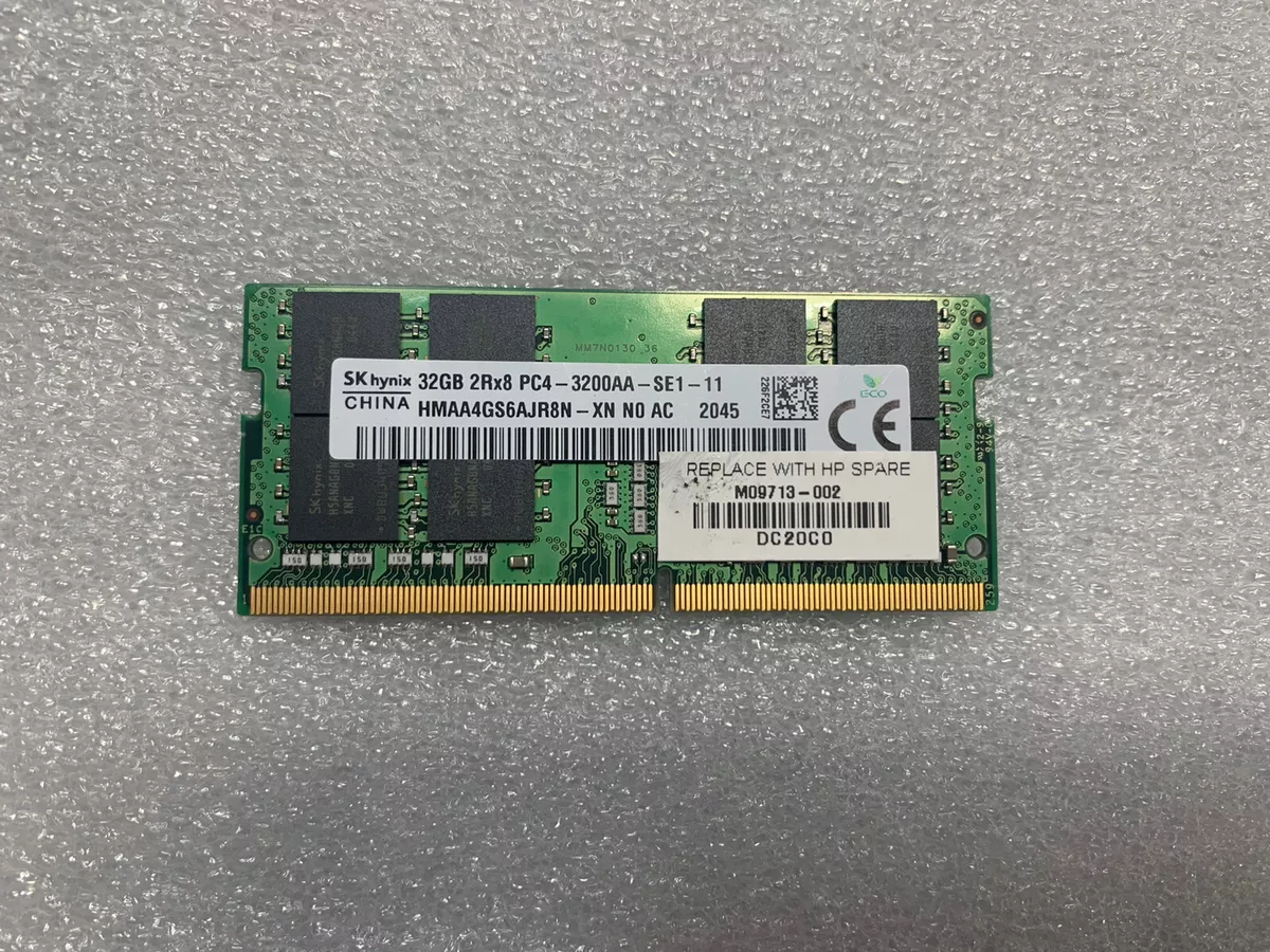 Sk Hynix 32GB DDR4 Laptop RAM 3200MHz PC4-25600 260pin SoDimm M07913-002