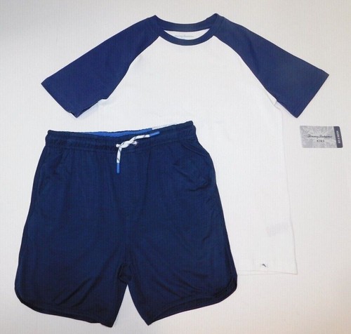 Tommy Bahama Boys T-Shirt Active Shorts Navy Blue White SIZE XS/4 & M/7-8 NEW - Picture 7 of 7