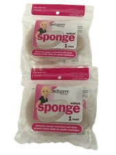Lot 2 Swisspers Walnut Cleansing Sponge For Gentle Exfoliating