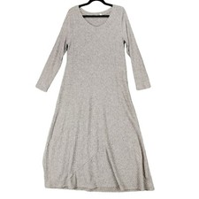 Soft Surroundings Sweater Dress Womens Large Brown Long Sleeve Midi