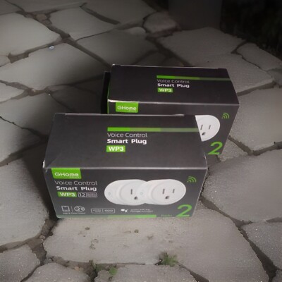 New Ghome Smart Voice Control Smart Plug WP3 White - 4 Plugs, 2.4ghz wi-fi