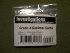 Pearson Education Investigations in Number, Data, and Space Gr. 4 Decimal Cards