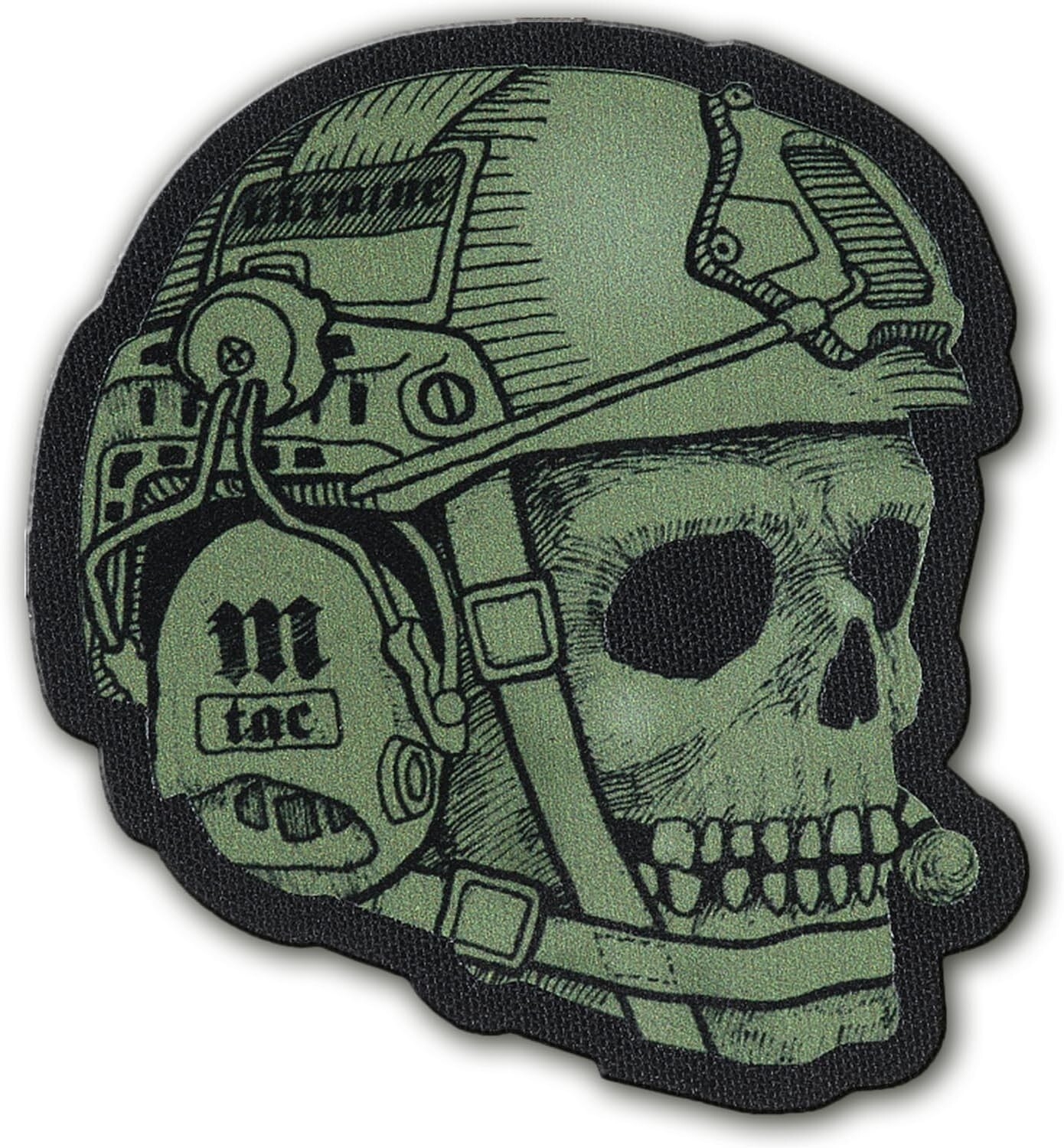 Morale Patches 3D PVC - Tactical Operator Skull Patches for Vest, (Dark Olive)