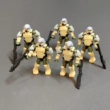 LOT 5  HALO CLASSIC MEGA BLOKS COVENANT marine ACITON FIGURE & 5 gun toy #G