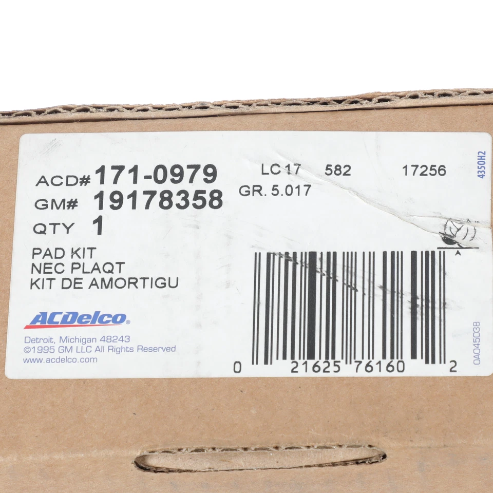 Kit de pastillas de freno de disco delanteras Buick Chevrolet GMC 2005-2012 NUEVO FABRICANTE DE EQUIPOS ORIGINALES PIEZA GM 19178358 Foto 4 de 4