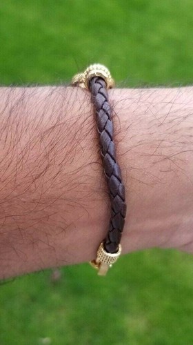 Om shiva bracelet kara hindu kada trishul trident rudraksha bead shiv bangle i7 - Picture 10 of 10
