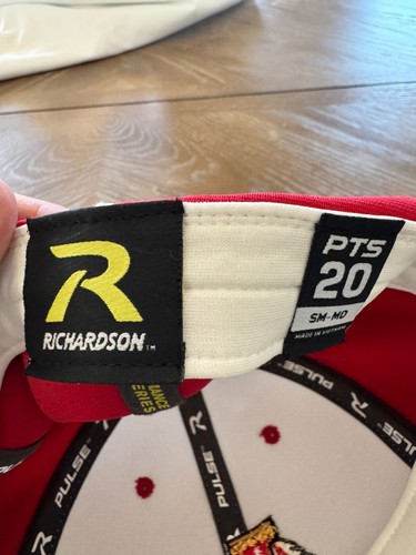 Richardson red and white hat with LG logo flexfit size small/med NWT - Picture 6 of 6