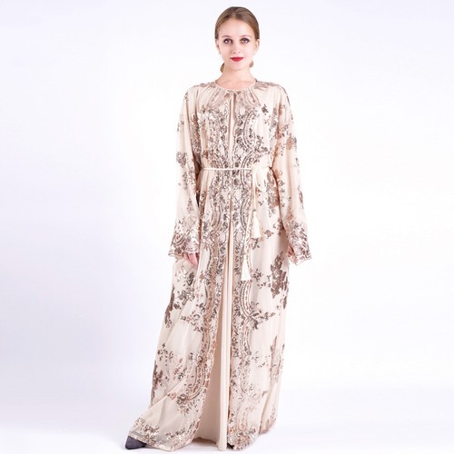 Ramadan Open Robe Abaya Women Embroidery Cardigan Long Dress Muslim Kimono Gown - Picture 13 of 117