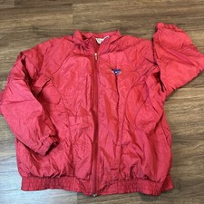 Vintage 90s Bold Spirit Track Jacket XLarge Womens Red Retro Lined Full Zip