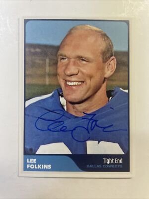 Lee Folkins Autographed Custom Football Card Dallas Cowboys A-56