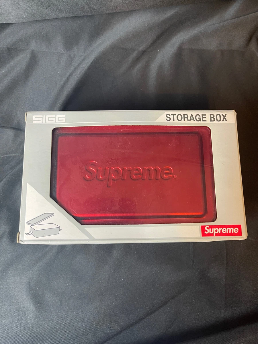 Supreme Small Metal Storage Box by SIGG SS18 Brand New FREE SHIPPING Red