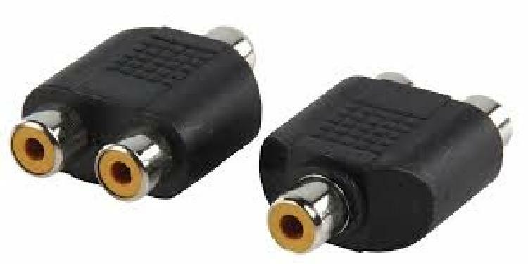 Adattatore Audio Stereo RCA Femmina - 2x RCA Femmina Nero