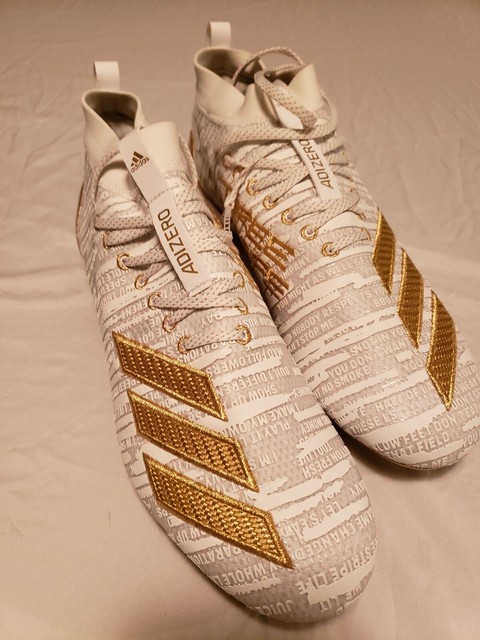 adidas football cleats gold and white