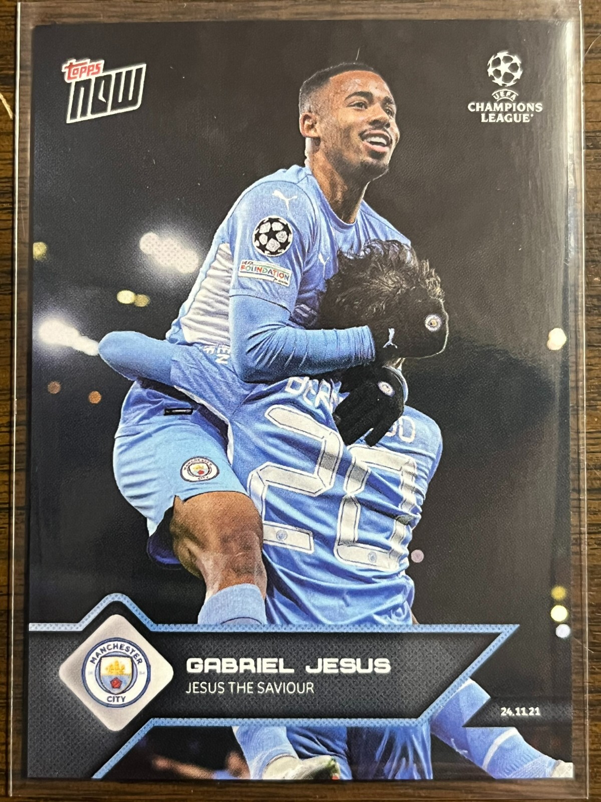 2021-22 Topps Now UEFA UCL #82 Gabriel Jesús Bernardo Silva Manchester City