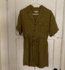 Madewell Belted Safari Romper Size XS Distant Olive — photo 2