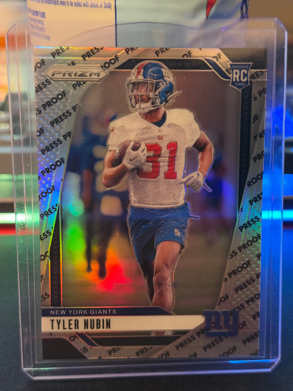 2024 Panini Prizm Tyler Nubin Press Proof Silver Prizm SSP Case Hit RC Giants