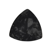 100pcs Pearl Black Rounded Triangle Medium 0.71mm Celluloid Guitar Picks