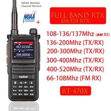 RT-470X Multi-bands Ham Walkie-Talkies 256CH Air Band Two Way Radio Station