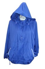 Avia Lightweight Windbreaker Athletic Hooded 1/2 Zip Jacket - Blue - Small
