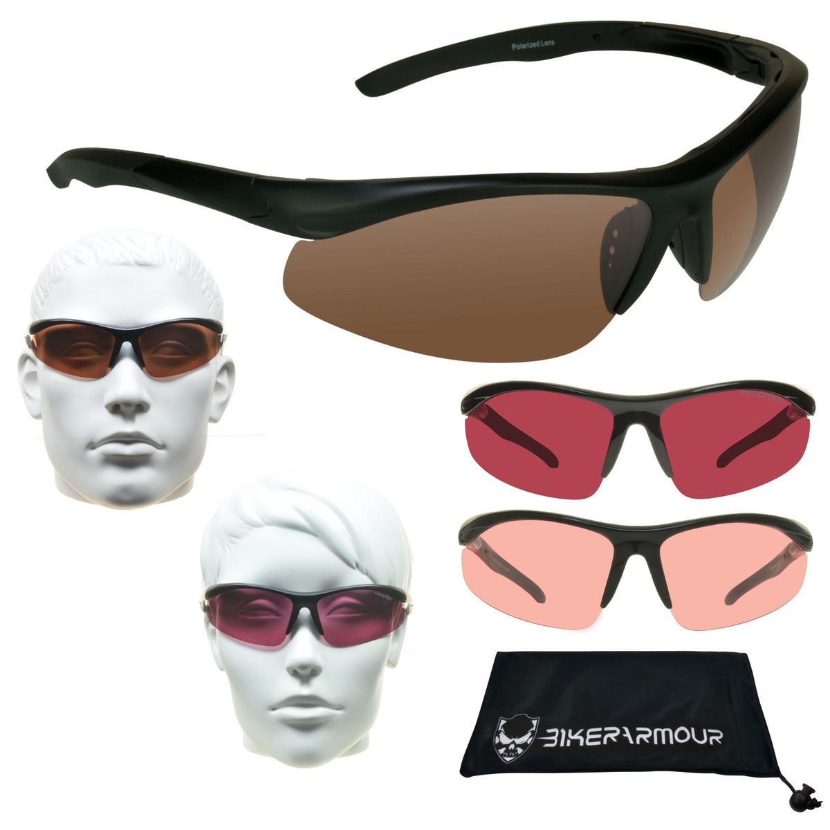 Polarized Sunglasses with Performance Frames for Fishing and Sports Best Polarized Prescription Fishing Sunglasses | Custom L/R  main image 4