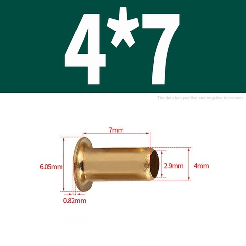 M0.9 - M6 Brass Hollow Rivets Crimped Rivet Copper Eyelets Tubular Rivets - Picture 64 of 79