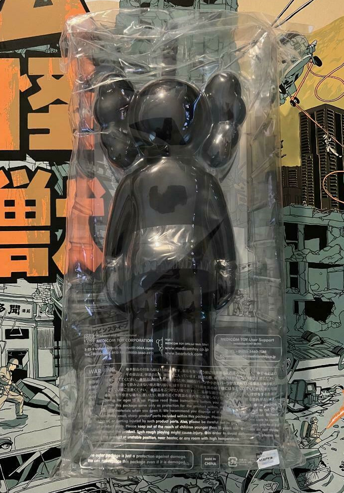 Sealed KAWS Black Companion Open Edition Vinyl Figure 100