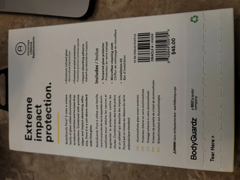 BodyGuardz Tempered Glass Screen Protector IPhone 7Plus/8Plus - Image 2 of 2