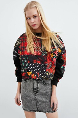 cropped sweatshirt with zip zara