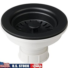 Removable Sink Strainer Black ABS Plastic Drain Trap Food Debris Clearing New
