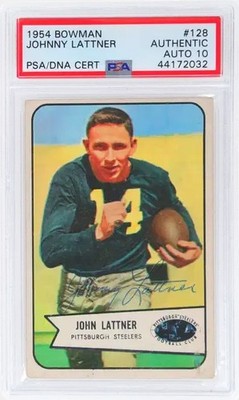 1954 Bowman #128 John Lattner PSA AUTH