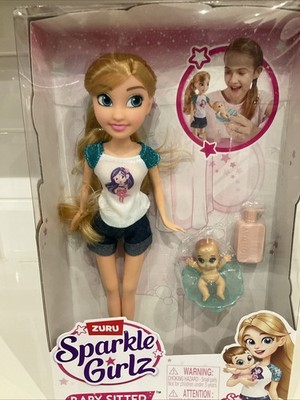 Neu Zuru Sparkle Girlz Babysitter Puppe blonde Haare blaue Augen