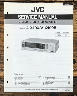 JVC A-X400 A-X400B Amplifier Service Manual *Original*