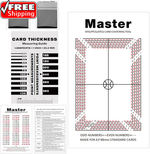 Sports Card Grading Kit with Centering Tool