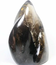 423g Natural Smoky Citrine Quartz Crystal Stone Freeform Reiki Statue Specimen