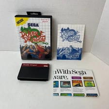 Double Dragon Sega Master System Video Game Complete with Poster Damaged Artwork