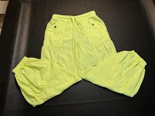 Free People Movement Neon Lime Parachute Jogger Pants S/P Lightweight Cargo