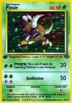 ポケモン - Pinsir カイロス 1ED 1st Edition 英語版 9/64 1x Pinsir - 9/64 - Holo Rare - 1st Edition Heavily Played