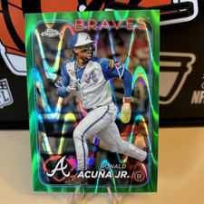 2024 Topps Chrome - Ronald Acuna Jr. #250 - Green RayWave Refractor /99